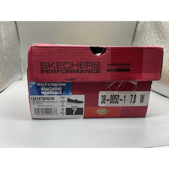 Skechers GO WALK JOY 124187W Women's Slip-On Shoes Navy/White Size 7 Wide Fit - Picture 3 of 8